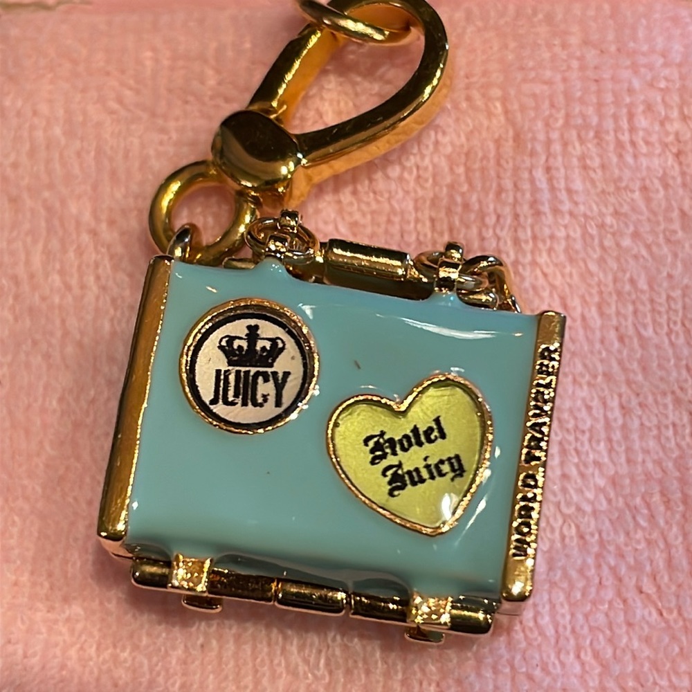 Vintage Juicy Couture suitcase luggage charm YJRU1532 new with tags tagged box